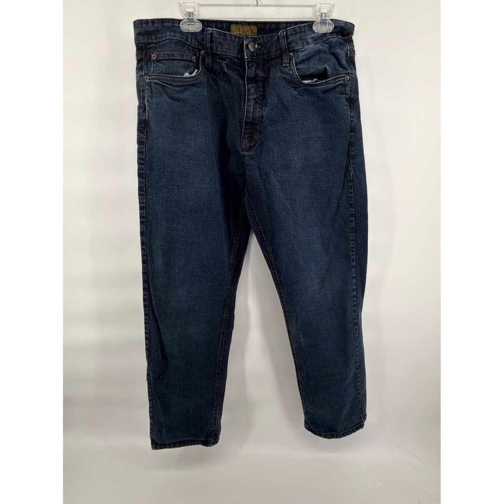 Urban Star Mens Jeans 36x30‎ Blue Stretch Relaxed Fit Straight  Denim Dark Wash